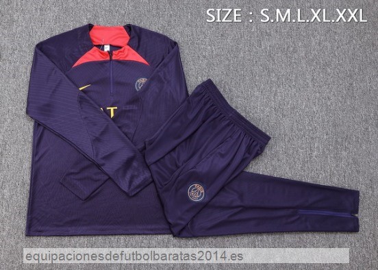 Nuevo Conjunto Completo Sudadera Entrenamiento Niños Paris Saint Germain 23/24 Purpura II Rojo Baratas